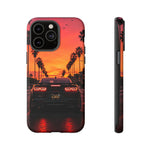 Black Camaro ZL1 Sunset Tough Phone Case - Palm Silhouette