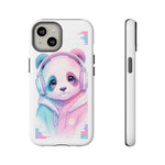 Pastel Panda Phone Case, Glitch Color Block Cover