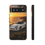 Supra MK4 Super White Targa Coastal Art Tough Phone Case