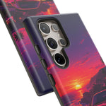 FD RX-7 Retro Sunset Sports Car Tough Case | Neon Vaporwave Beach Drive