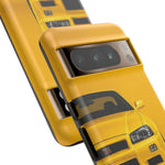 Yellow Skyline Phone Case, R34 GTR 90s JDM Legend Tough Cover for Men Gift