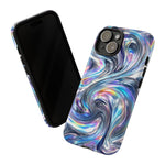Chrome Metallic Swirl  Art Tough Phone Case