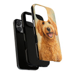 Goldendoodle Fluffy Curls Portrait Art Tough Phone Case