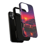FD RX-7 Retro Sunset Sports Car Tough Case | Neon Vaporwave Beach Drive