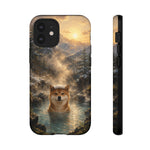 Shiba Inu Forest Hot Spring phone case | Tough Cases