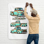 1953 3100 Patina Rat Rod Pickup Banner 34x56 Garage Man Cave Wall Decor