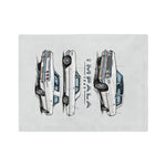 1963 Chevy Impala Illustration Blanket | Classic Car Velveteen Throw