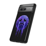 Glitch Sad Face Phone Case, Anime Melt Static Tough Cover