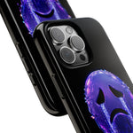 Glitch Sad Face Phone Case, Anime Melt Static Tough Cover