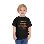 1970 Torino Toddler T-Shirt – Bright Orange Muscle Car Design