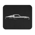 Classic Mustang Fastback Silhouette Mouse Pad | Muscle Car Desk Mat