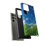 Bubbles Over Grass phone case | Tough Cover