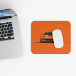 Orange C7 Front View Mouse Pad | Sports Car Desk Mat