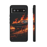 Black Charger Classic Muscle Flames Tough Phone Case Cover Gift