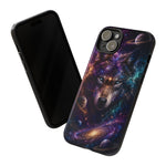 Cosmic Wolf Phone Case, Galaxy Nebula Portrait Tough Cover, Gift