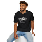Small Human Big Mountains Hiker Silhouette T-Shirt Hiking Outdoor Adventure Gift