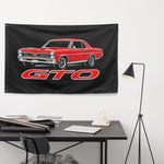 1967 GTO Wall Flag Banner 34x56 Inch Muscle Car Garage Man Cave Decor Goat
