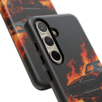 Black Charger Classic Muscle Flames Tough Phone Case Cover Gift