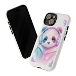 Pastel Panda Phone Case, Glitch Color Block Cover