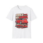 1993 911 RS America T-Shirt — Vintage Red Porsche Sports Car Graphic Tee