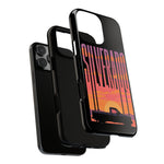 Silverado sunset truck Phone Case | Retro pickup silhouette