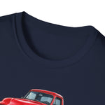Red 1955 F100 Vintage Truck T-Shirt | Classic Trio Pickup Design