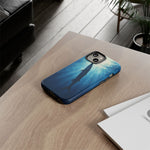Barracuda Silhouette Phone Case, Sunlit Marine Art Tough Cover