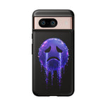 Glitch Sad Face Phone Case, Anime Melt Static Tough Cover