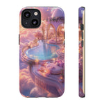 Floating Pool Deck Phone Case, Pastel Cloud 3D Render Cover
