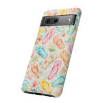 Watercolor Flip Flops pattern Tough Case | Beach Shells Phone Cover