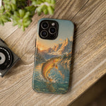 Leaping Golden Trout Lake Scene phone case | Tough Cover