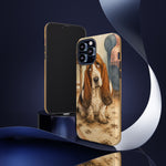 Guilty Basset Hound Phone Case, Muddy Watercolor Art Cover