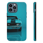 Muscle Car Phone Case Teal 69 Camaro SS, Retro Classic Cover, Guys Gift