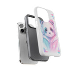 Pastel Panda Phone Case, Glitch Color Block Cover