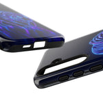 Neon Blue Tiger phone case | tough protective cover