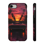 1969 Charger Sunset Tough Phone Case - Palm Silhouette Poster