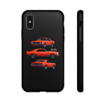 1969 Camaro SS Orange Triple View Muscle Car Tough Phone Case