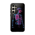 Neon Anatomical Skeleton Phone Case | Internal Displacement Art