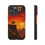 Western Sunset Cowboy Phone Case | Rugged Protective Cover