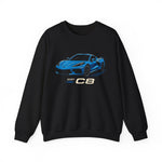 2021 C8 Stingray Rapid Blue Mid Engine Chevy Supercar Crewneck Sweatshirt