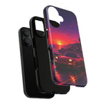 FD RX-7 Retro Sunset Sports Car Tough Case | Neon Vaporwave Beach Drive