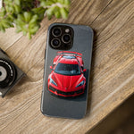 Red C8 Z06 Track Wing Tough Phone Case Cover Gift Art