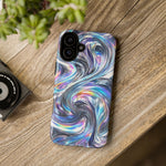 Chrome Metallic Swirl  Art Tough Phone Case