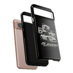 White S2000 Roadster Collage JDM Tough Phone Case Cover Gift