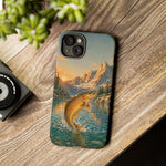 Leaping Golden Trout Lake Scene phone case | Tough Cover