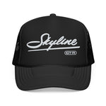 Skyline GT-R Foam Trucker Hat – Classic Script Snapback Mesh Cap JDM Performance Style