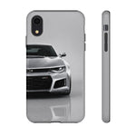 Silver Camaro Phone Case, ZL1 American Muscle Car Tough Cover for Men Gift
