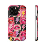 Pop Art Lips and Lightning Bolt Phone Case