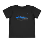 Toddler 1969 Nova SS Sora Blue Car T-Shirt, Vintage Muscle Auto Graphic Tee