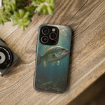 Largemouth Bass Phone Case, Sunlit Underwater Tough Cover, Gift